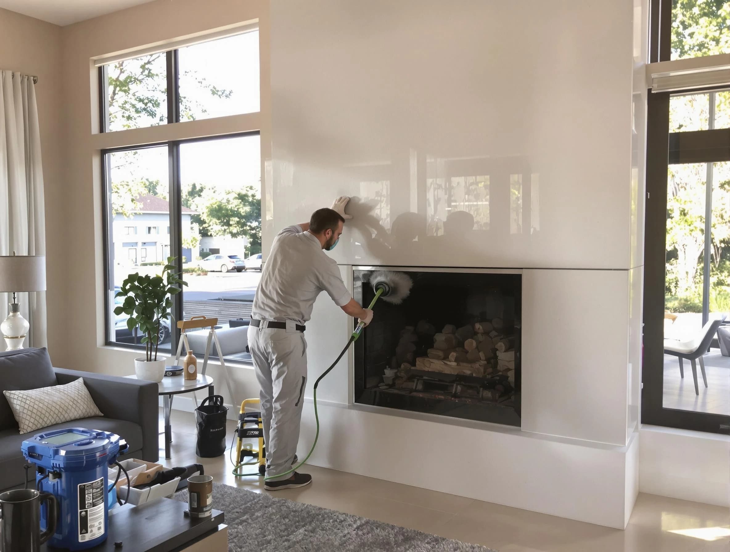 Stoughton Chimney Sweep performing thorough soot removal in Stoughton, MA