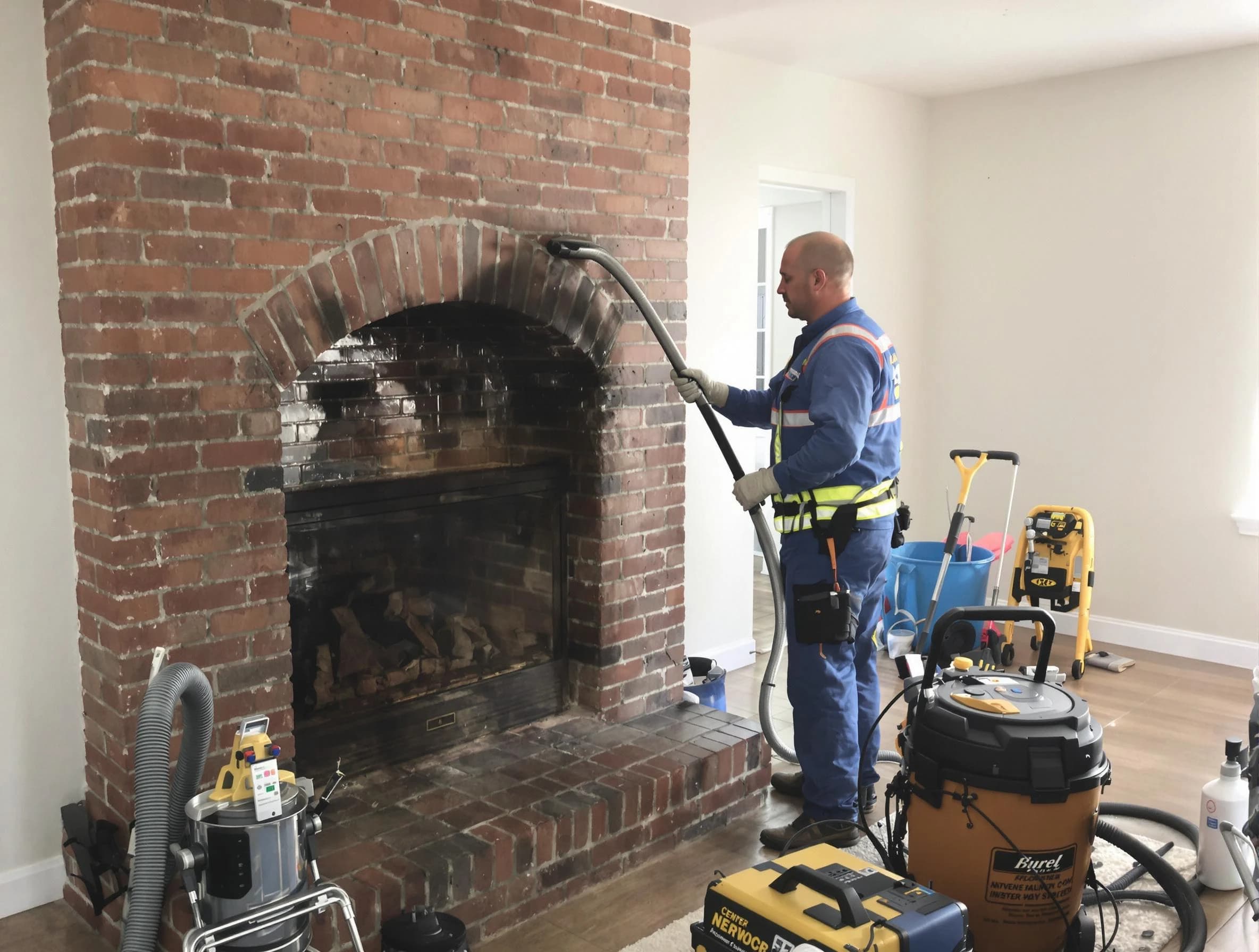 Stoughton Chimney Sweep expert performing detailed chimney sweep in Stoughton, MA