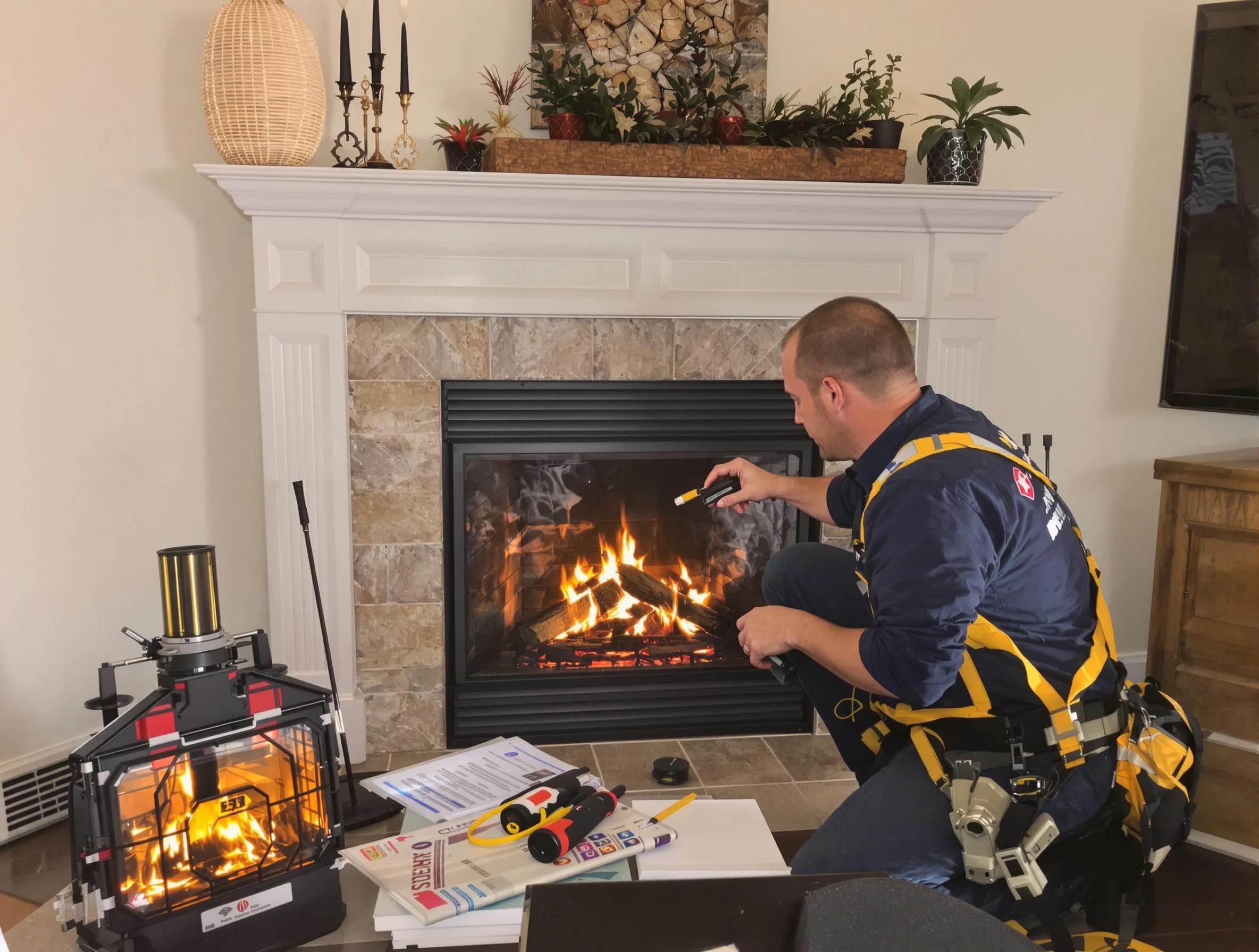 Safety-focused fireplace inspection by Stoughton Chimney Sweep in Stoughton, MA
